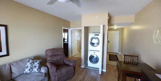 Washer/Dryer Couch in Living room