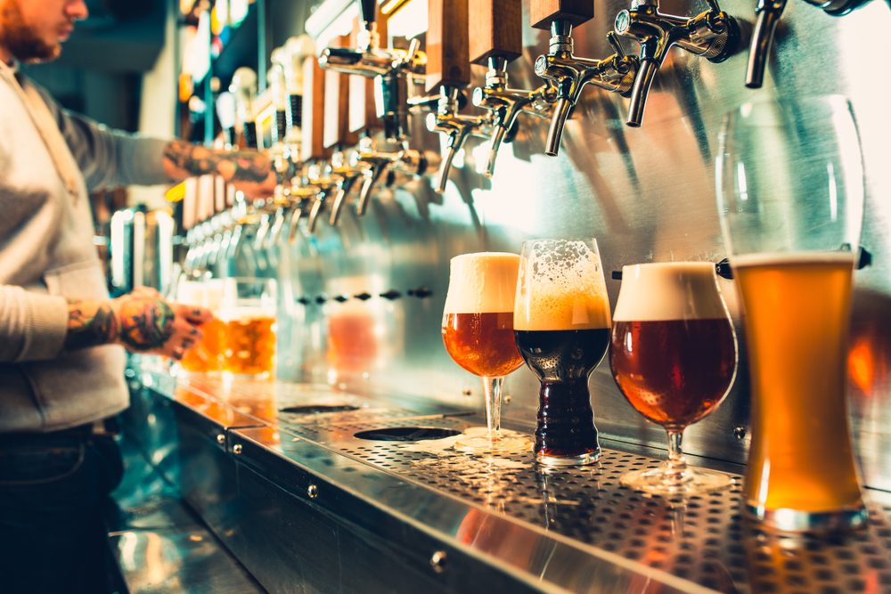 A shot of the bar at one of Madeira Beach breweries.