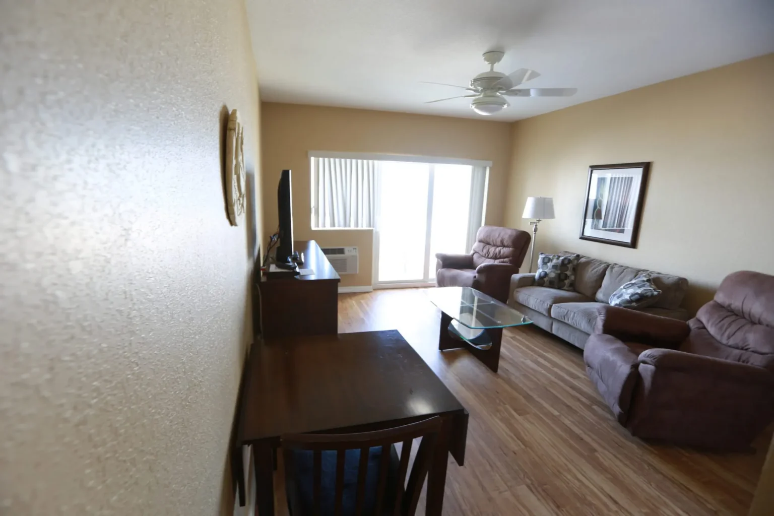 One Bedroom Single Balcony Suite Living 11
